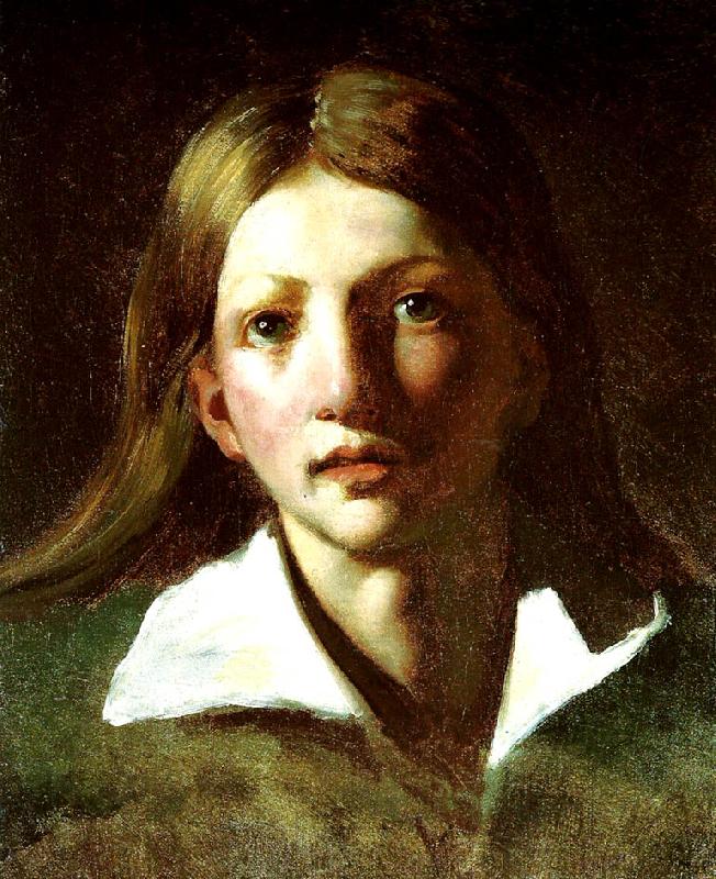 Theodore   Gericault tete de jeune homme oil painting image